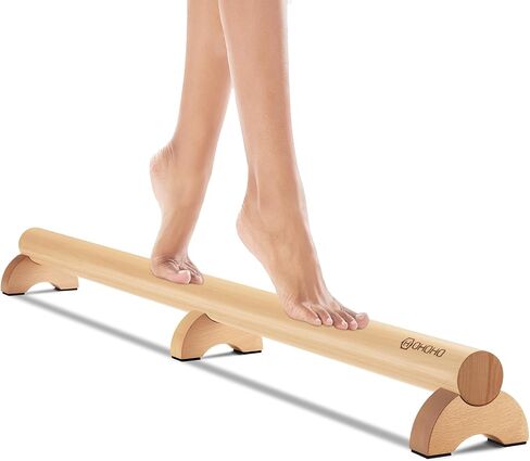 Balance Beam 40 Inch Beam, Feet Arch Relief, Wood Gymnastics Beam for Home Use, Anti-Slip Balance Beam for Kids Fun Balance Practice, Foot Stretcher Massage for Fasciitis Therapy Ankle Relaxing in Saudi Arabia