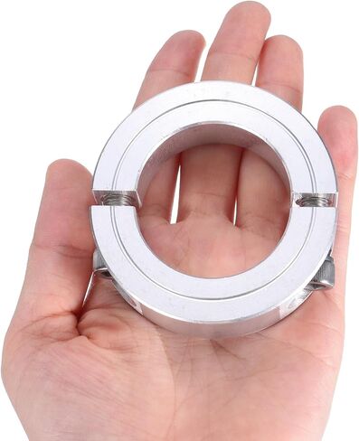 uxcell 4 قطع مزدوجة المشبك على طوق العمود لعمود 1-5/8 بوصة، طوق تثبيت من قطعتين 2-5/8 بوصة OD، سمك 11/16 بوصة، مجموعة سبائك الألومنيوم مشبك طوق مقسم المسمار in Kuwait