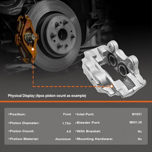 Front Left and Front Right 19-B3890 & 19-B3891 Brake Calipers Assembly with Bracket| Fits 2006-2009 M-BZ E350 in Saudi Arabia