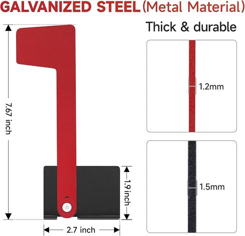 Ozland Professional Multi-Directional Mailbox Flag, Galvanized Steel Mailbox Replacement Flag Kit, Tool Free Installation, for Wall-Mount and Post-Mount Mailboxes (Heavy Duty Metal Material) in Saudi Arabia