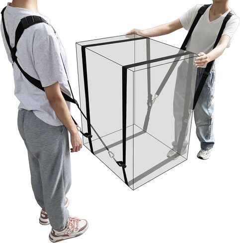 Shoulder Moving Straps with Cargo Tie Down Straps, Move, Lift, Carry, Lashing and Secure Straps for Safe and Efficient Moving of Heavy Objects, Furniture, and Appliances - 1 Person in Saudi Arabia