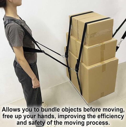 Shoulder Moving Straps with Cargo Tie Down Straps, Move, Lift, Carry, Lashing and Secure Straps for Safe and Efficient Moving of Heavy Objects, Furniture, and Appliances - 1 Person in Saudi Arabia
