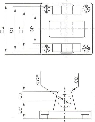 Baomain Foot Flange Installation Accessory CB-50 for Foot Mounting Work with Pneumatic Standard Cylinder SC 50 with 4 Screws in Saudi Arabia