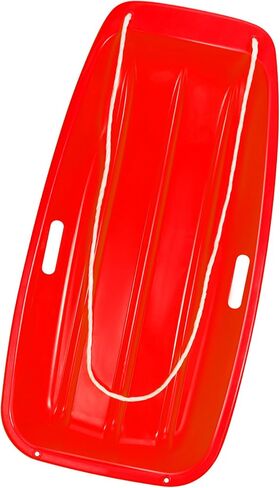 Snow Sled, 35" Sleds for Kids and Adult, Snow Sleds for Heavy Duty Fast Sliding, for 1-2 Riders with Handles and Pull Ropes, Ultimate Snow Toys for All Winter Conditions (Red) in Saudi Arabia