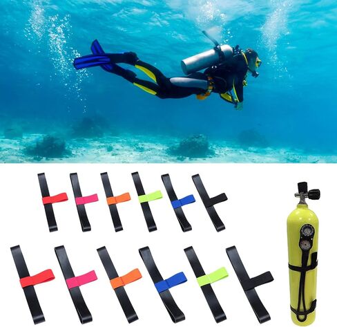 Elastic Diving Tanks Cylinder Hose Retainer Band Strap Rubber Tanks Hose Retainer Band 6/12L Hose Retainer Band Nonslip Diving Cylinder Rubber Retainer Strap Band in Kuwait