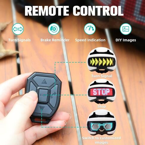 Adult Bike Helmet with LED Display, Smart LED Bicycle Helmet with Remote/APP Control, Waterproof Road Cycling Helmet with Turn Signals, with DIY Image Function, Speedometer, for Men/Women in Saudi Arabia