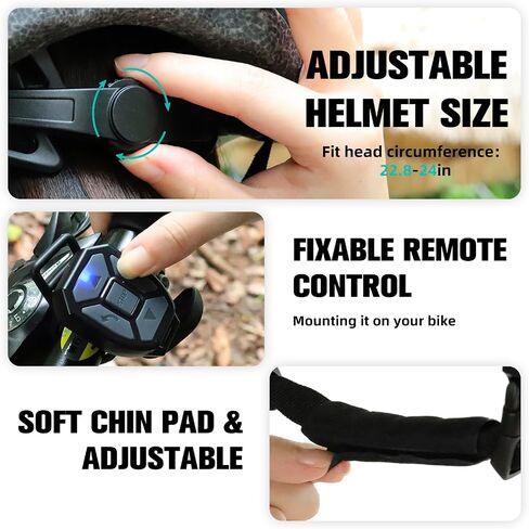 Adult Bike Helmet with LED Display, Smart LED Bicycle Helmet with Remote/APP Control, Waterproof Road Cycling Helmet with Turn Signals, with DIY Image Function, Speedometer, for Men/Women in Saudi Arabia