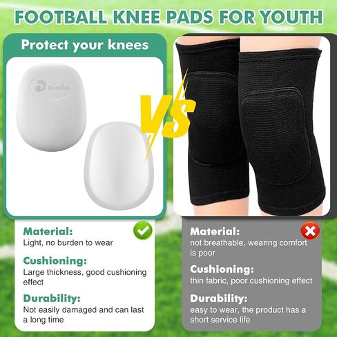 8 Pcs Football Knee Pads for Youth, Skill Positions Sports Ultra Light Knee Sleeve for School Team Boys Girls Anti Collision Basketball Volleyball Soccer Cycling Wrestling Protector in Saudi Arabia