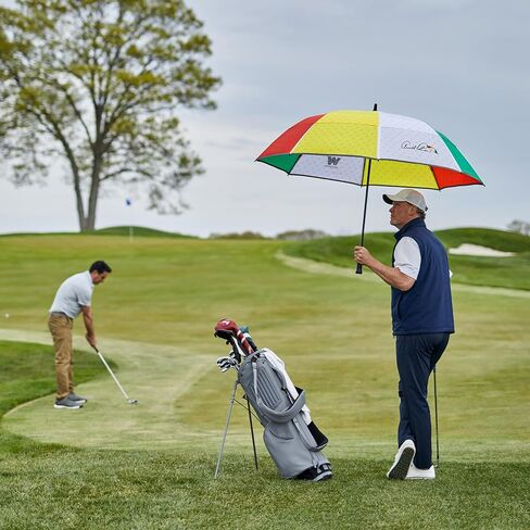 مظلة Weatherman - مظلة جولف كبيرة من Arnold Palmer للرجال والنساء والعائلة - مظلة رياضية مقاومة للرياح تقاوم رياح تصل سرعتها إلى 55 ميلاً في الساعة - مظلة حماية من الرياح والمطر والشمس in Saudi Arabia