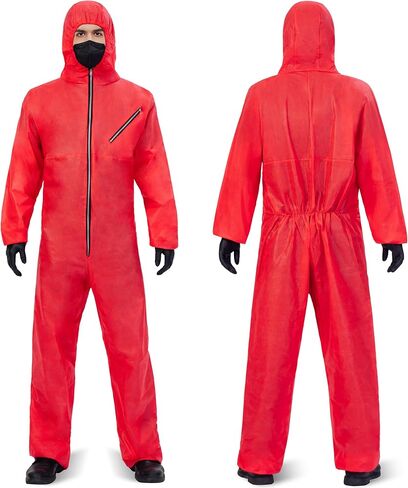 Medtecs Hazmat Suits - 6 Sizes Options (1 PC) - with Sealed Tape - AAMI Level 4 Disposable Coverall PPE Suit for Biohazard Chemical Protection - CoverU Full Body Protective Clothing with Hood | L in Kuwait