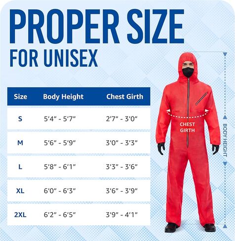 Medtecs Hazmat Suits - 6 Sizes Options (1 PC) - with Sealed Tape - AAMI Level 4 Disposable Coverall PPE Suit for Biohazard Chemical Protection - CoverU Full Body Protective Clothing with Hood | L in Kuwait