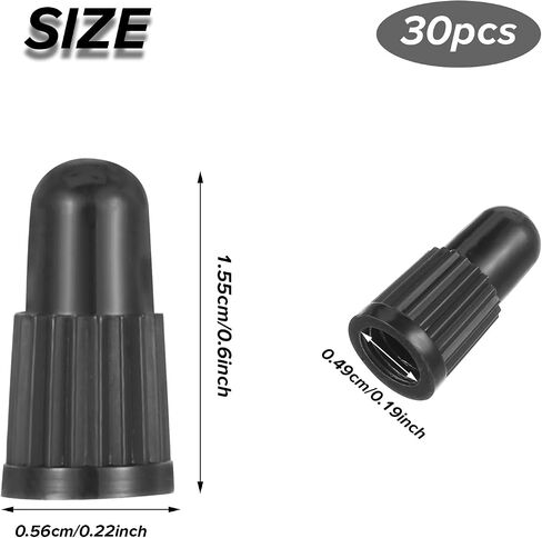 30Pcs Presta Valve Stem Caps, Black Plastic Bike Tire Caps Used On Presta/French Valves Bicycle Air Dust Stem Covers for MTB Mountain Bike Road Racing Bicycle in Saudi Arabia