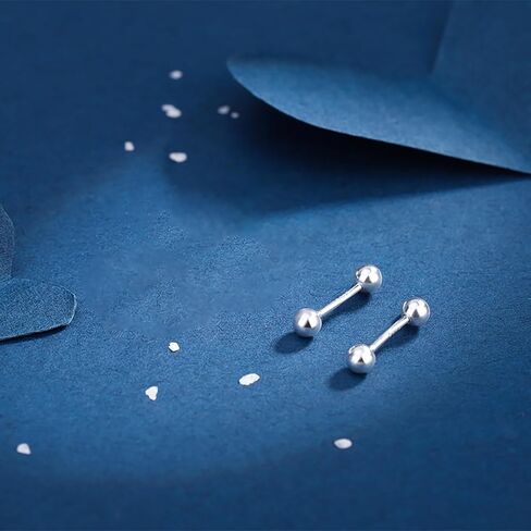 20g Minimalist Tiny Ball Bead Stud Earrings for Women Girls Teens 925 Sterling Silver Hypoallergenic Small Balls Screw Back Studs Cartilage Tragus Post Dainty Simple Birthday Christmas Party Jewelry in Saudi Arabia