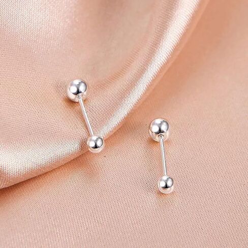 20g Minimalist Tiny Ball Bead Stud Earrings for Women Girls Teens 925 Sterling Silver Hypoallergenic Small Balls Screw Back Studs Cartilage Tragus Post Dainty Simple Birthday Christmas Party Jewelry in Saudi Arabia