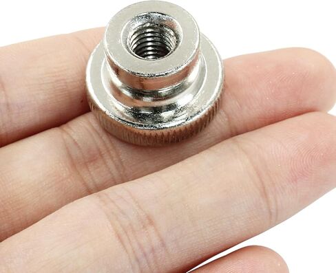 Hitefu 10Pcs M3x0.5mm Knurled Thumb Nuts, Nickel Plated Round Knob Fasteners, Metric Thread Adjusting Nuts for 3D Printer in Saudi Arabia
