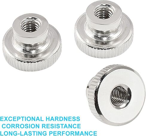 Hitefu 10Pcs M3x0.5mm Knurled Thumb Nuts, Nickel Plated Round Knob Fasteners, Metric Thread Adjusting Nuts for 3D Printer in Saudi Arabia