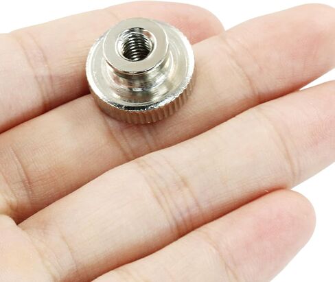 Hitefu 10Pcs M3x0.5mm Knurled Thumb Nuts, Nickel Plated Round Knob Fasteners, Metric Thread Adjusting Nuts for 3D Printer in Saudi Arabia