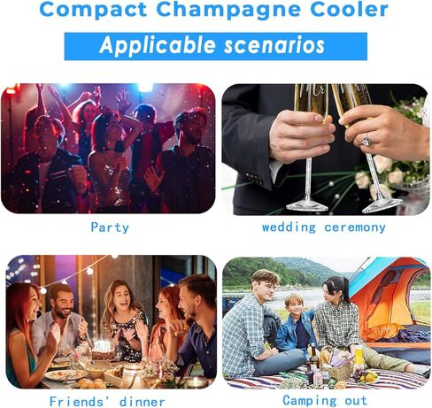 Wine Cooler Sleeve with Protector Instant Cooling and Keeps Your Drink Cold Keep Cool and Chill Champagne Wine (Dark Blue) in Saudi Arabia
