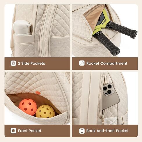 حقيبة Sucipi Pickleball للنساء حقيبة ظهر Pickleball خفيفة الوزن مبطنة حقيبة تنس حقيبة ظهر Pickleball مجداف in Saudi Arabia
