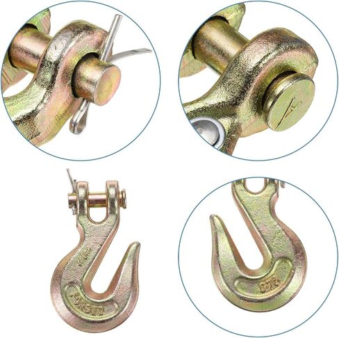 uxcell 1/4" Clevis Slip Hook, 2Pcs G70 Carbon Steel Chain Hooks with Safety Latch, Clevis Slip Hook 3300 Lbs Working Load Limit for Trailer Truck Transport in Saudi Arabia