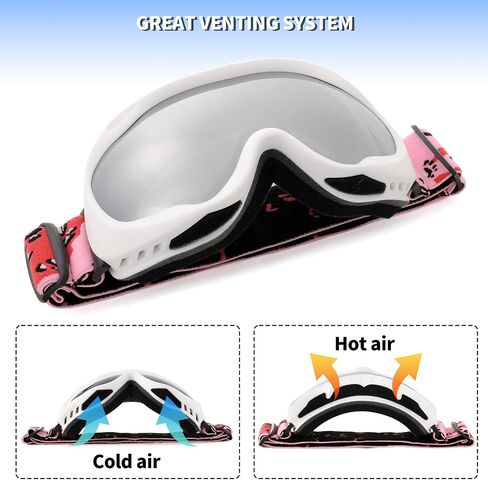 FEISEDY Sports Ski Goggles Snowboard Anti-Fog Mirrored Snow Goggles OTG UV Protection for Women Men Youth B2946 in Saudi Arabia