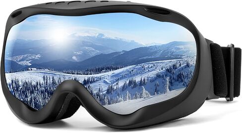 FEISEDY Sports Ski Goggles Snowboard Anti-Fog Mirrored Snow Goggles OTG UV Protection for Women Men Youth B2946 in Saudi Arabia