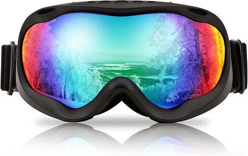 FEISEDY Sports Ski Goggles Snowboard Anti-Fog Mirrored Snow Goggles OTG UV Protection for Women Men Youth B2946 in Saudi Arabia