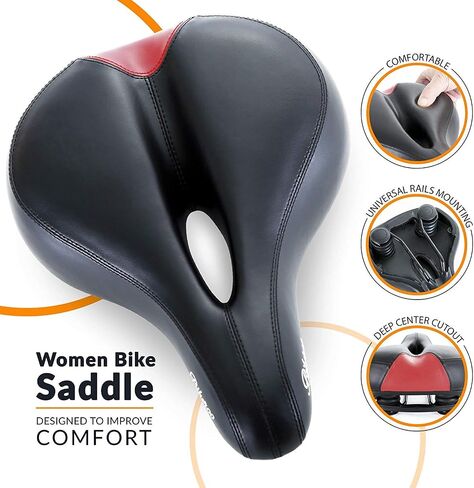 Pressure Relief Bike Seat for Women, Universal Fit for Peloton, Trek, Giant, Schwinn in Saudi Arabia