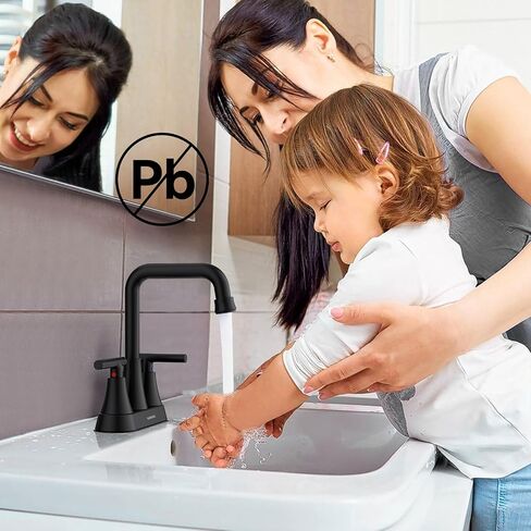Bathroom Sink Faucet, Hurran 4 inch Brushed Gold Bathroom Faucets for Sink 3 Hole with Pop-up Drain and Supply Hoses, 360 Swivel Spout 2-Handle Centerset Faucet for Bathroom Sink Vanity RV Farmhouse in Saudi Arabia