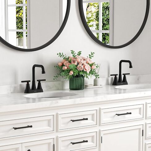 Bathroom Sink Faucet, Hurran 4 inch Brushed Gold Bathroom Faucets for Sink 3 Hole with Pop-up Drain and Supply Hoses, 360 Swivel Spout 2-Handle Centerset Faucet for Bathroom Sink Vanity RV Farmhouse in Saudi Arabia