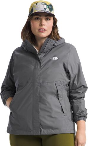 THE NORTH FACE Women's Waterproof Antora Jacket (Standard and Plus Size), Smoked Pearl, 1X Plus in Saudi Arabia