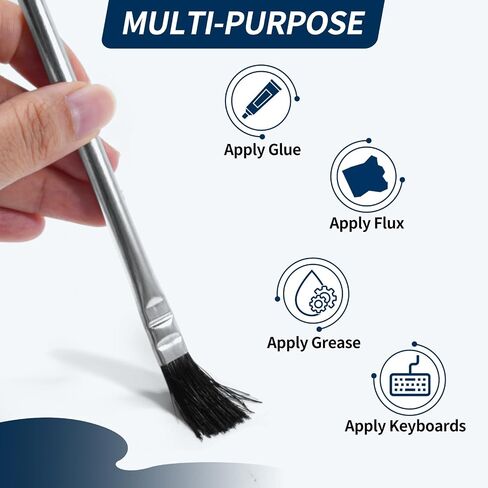 Acid Brush, 36 Count 3/8 Inch Acid Flux Brushes with Tin-Plated Handle and Natural Bristle, Disposable Acid Brush for Soldering, Woodworking, Crafting in Saudi Arabia