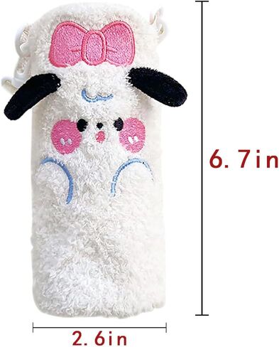 Cute Water Bottle Sleeve Insulated Water Bottle Cover for Stainless Steel/Glass/Plastic Bottles (Khaki Cute Plush Little Bear) in Saudi Arabia