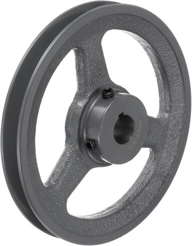 uxcell AK64-3/4 V-Belt Sheave 3/4 "تتحمل 6.25" OD مفردة الأخدود الويب Sheave بالملل إلى الحجم، حديد الزهر، قسم الحزام لـ 4L أو حزام in Saudi Arabia