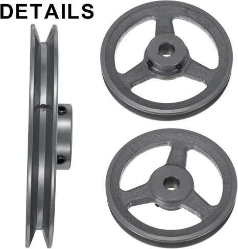uxcell AK64-3/4 V-Belt Sheave 3/4 "تتحمل 6.25" OD مفردة الأخدود الويب Sheave بالملل إلى الحجم، حديد الزهر، قسم الحزام لـ 4L أو حزام in Saudi Arabia