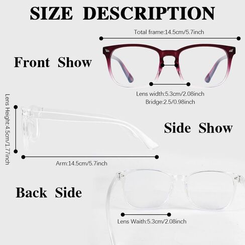 2 حزمة من نظارات الضوء الأزرق للنساء/الرجال، نظارات للقراءة نظارات زرقاء لحجب الضوء الأزرق للكمبيوتر in Kuwait