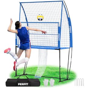 11x8 ft Volleyball Training Net System Portable Volleyball Practice Equipment Height Adjustable Suitable for Indoor, Outdoor, and Backyard Use, Improves Serve Accuracy and Aids Hitting Skills