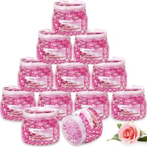 Timgle 12 Pack Odor Eliminator Gel Beads Bulk 10 Ounces Air Freshener Gel Beads Odor Eliminator for Home, Bathrooms, Cars, Boats and Pet Areas(Lavender Scent)