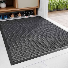 Amyracel Outdoor Indoor Door Mat for Entryway, 24"x72" All Season Weather Outside Door Mat, Low Pile Heavy Duty Rubber Backing Doormat, Stain and Fade Resistant, Outside Door Mats for Home Entry Floor