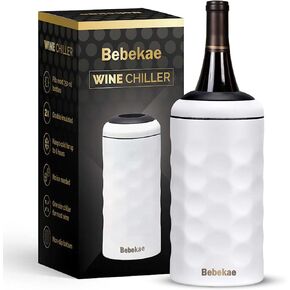 Wine Chiller - Fits Most Wine and Champagne Bottles, Stainless Steel Vacuum-Insulated Cooler, Portable Wine Cooler, Elevate Your Gatherings with Style and Function