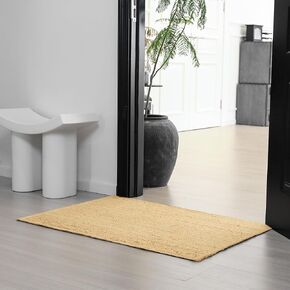 Jute Area Rug, 3x5 Natural Rug, Eco Friendly and Hypoallergenic Durable/Non-Shed Natural Fiber Rug as Entry Way Rug or Jute Kitchen Rug - Non-Slip Backing/Non-Stain Perfect For High Traffic Areas