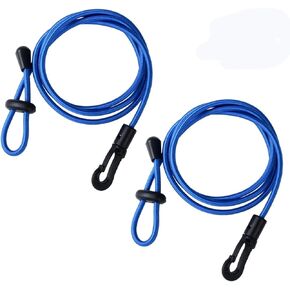 Kayak Paddle Leash 2 Pcs Safety Rod Adjustable Canoe Paddle Fishing Rod Survival Paracord Bungee Cord Safety Lanyard Strap With Snap Hook for Kayaking Securing Canoe SUP Board Rowing Surfing Cycling