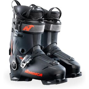 Nordica Men's Hf Pro 120 Durable Warm Insulated Water-Resistant Easy-Entry All-Mountain Touring Ski Boots with Instep Volume Control, Black/Red, 29.5