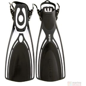 زعانف للجنسين من Mares Wave OH Flipper - أسود/أبيض/BWH، مقاس X-Small in Kuwait