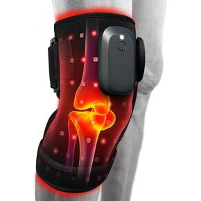 Red Light Therapy for Knee Pain, Knee Light Therapy Pad with Heat for Arthritis Elbow Joint, 28 Red Light LEDs 660nm & 28 Infrared LEDs 880nm,Wireless,Adjustable,Auto Shut-Off