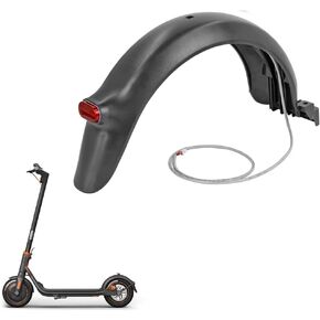 Rear Fender with Hook and Taillight for Segway Ninebot F20 F25 F30 F40 Electric Scooter, Mudguard Set Waterproof Kickscooter Replacement Kit Accessories