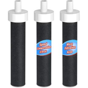 BBT BAMBOOST Water Bottle Filter, Replacement for Brita BB06, BPA-Free, Replaces 1,800 Plastic Water Bottles a Year, Hard Sided and Stainless Steel Bottle Filter, 3 Pack