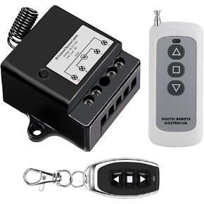 Forward Reverse Switch Working Voltage DC12V to 24V,Linear Actuator 12v Remote Switch of Current Rating 10A,Remote Control Distance165 ft,for Linear Actuator,Winch Solenoid Relay Contactor(Black)