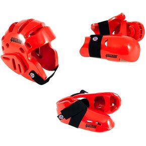 Lightning Red Karate Sparring Gear Package Deal - Child Medium