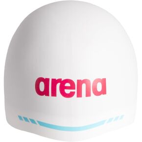 Arena Unisex Silicone 3D Racing Swim Cap High Performance Hydrodynamic Bathing Cap for Professional Athletes, Fireflow/White, Large